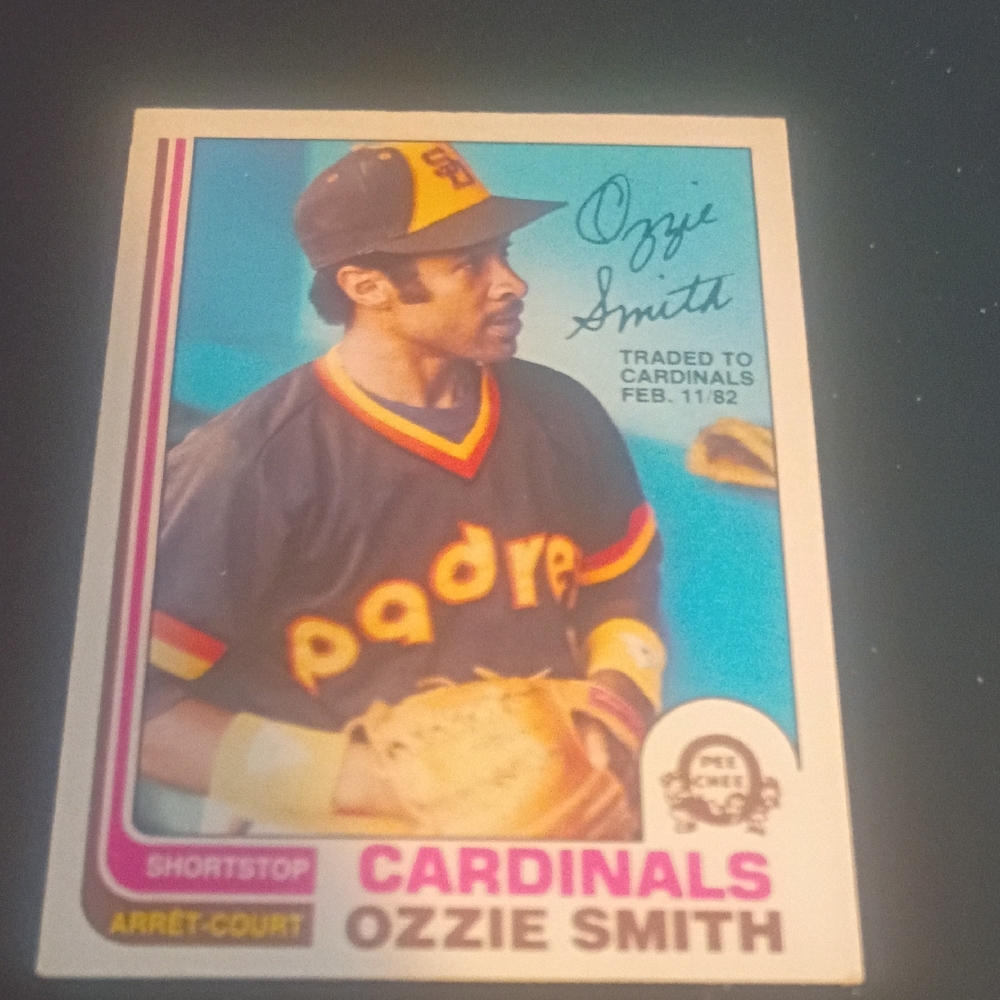 Ozzie Smith 1982 O-pee-chee Baseball Card Traded To St Louis Cardinals Feb 11/82